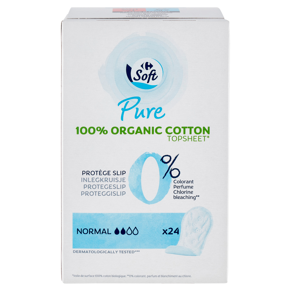 Carrefour Soft Pure Proteggislip Normal 24 pz