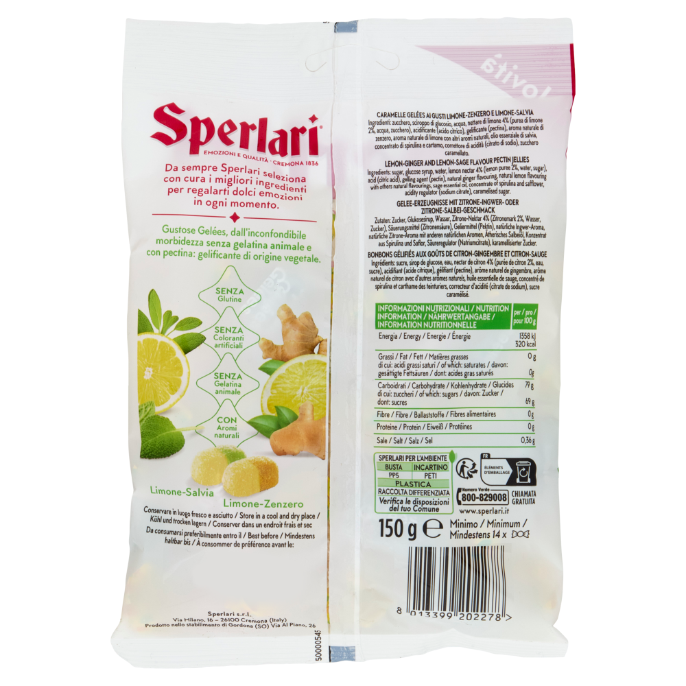 Sperlari Gran Gelées Duetto Limone-Salvia, Limone-Zenzero 150 g