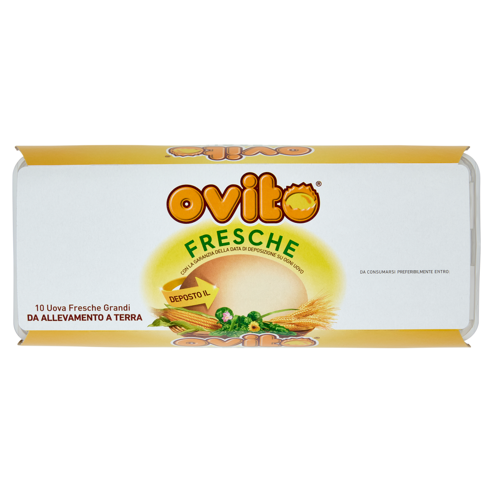 Ovito Fresche 10 Uova Fresche Grandi da Allevamento a Terra