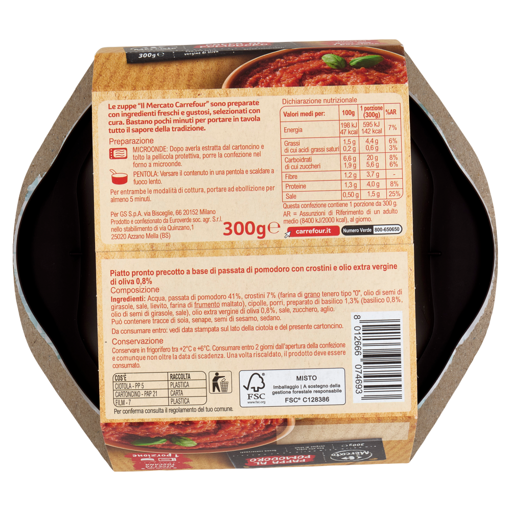 Carrefour il Mercato Pappa al Pomodoro 300 g