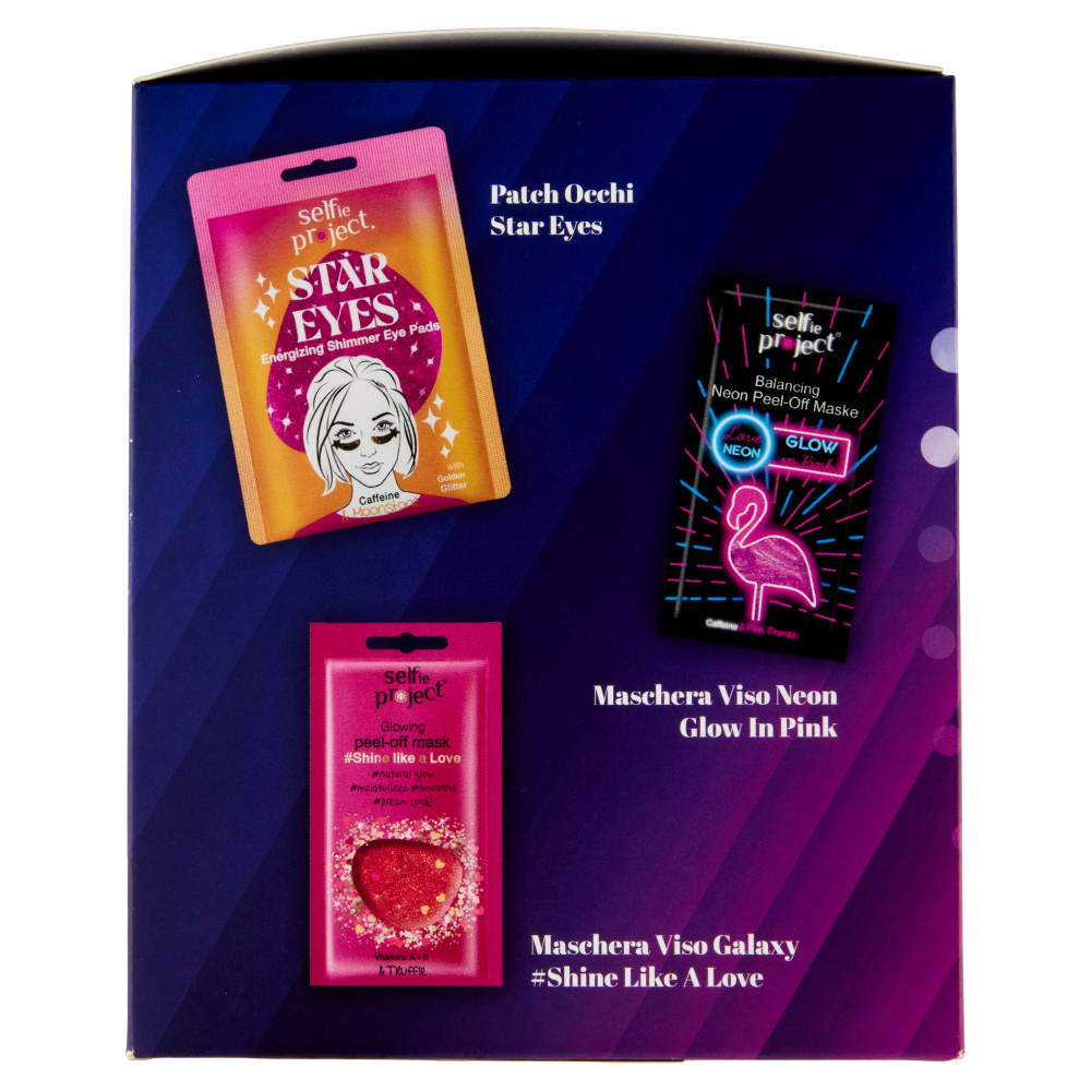 selfie project Maschera Viso Galaxy + Maschera Viso Neon + Patch Occhi Star Eyes 