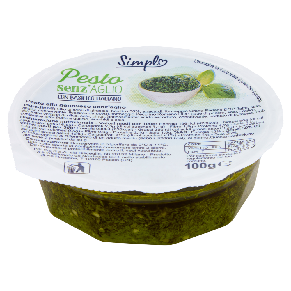Simpl Pesto Senz'Aglio 100 g