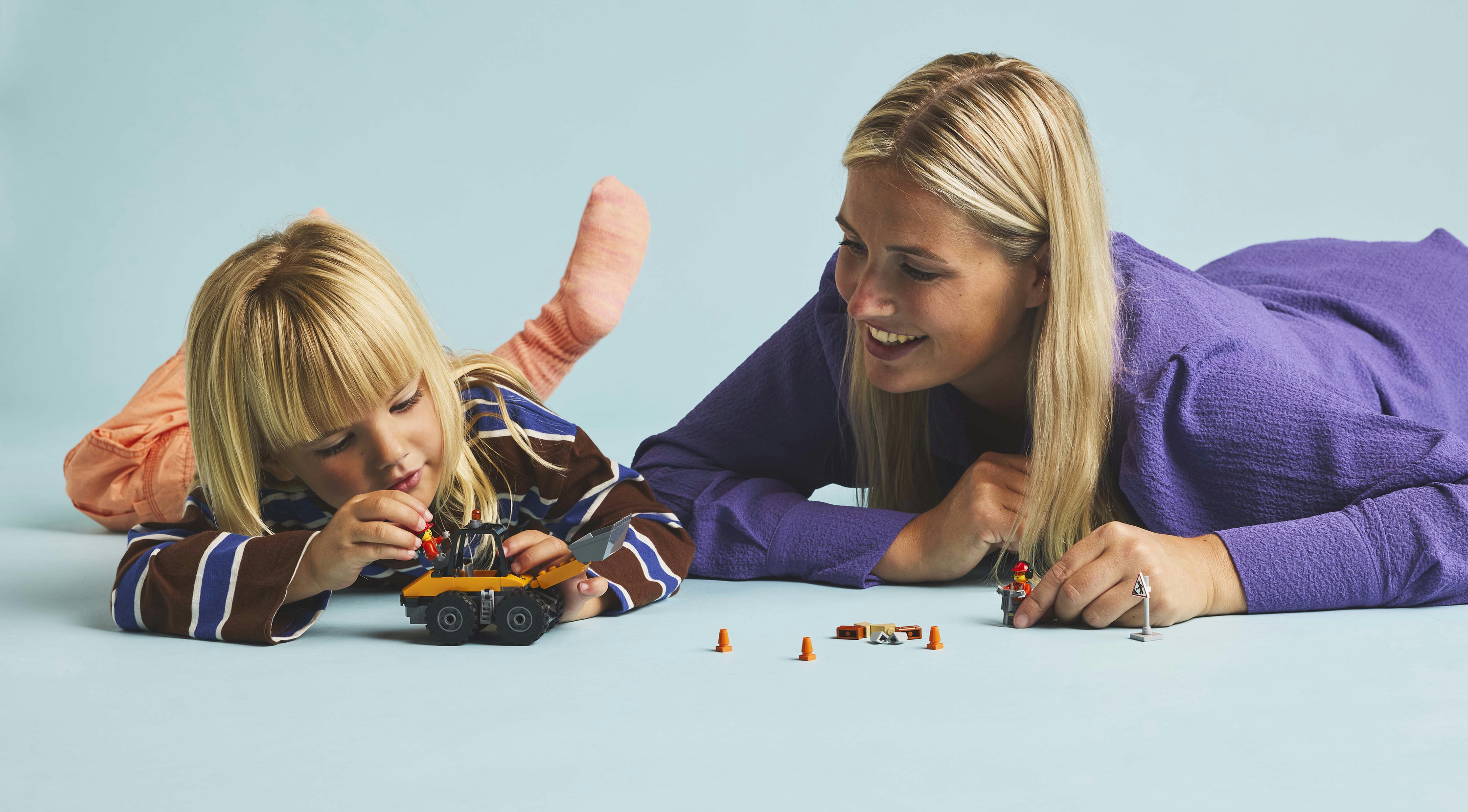 LEGO City 60450 Pala Gommata Gialla, Escavatore Giocattolo da Costruire, Veicolo da Cantiere, Giochi Educativi per Bambini 4+