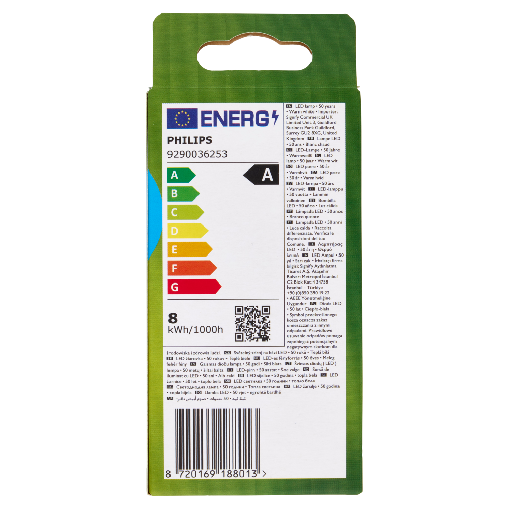 Philips LED Goccia Vetro Smerigliato 100W E27 2700K Non-Dim Classe A