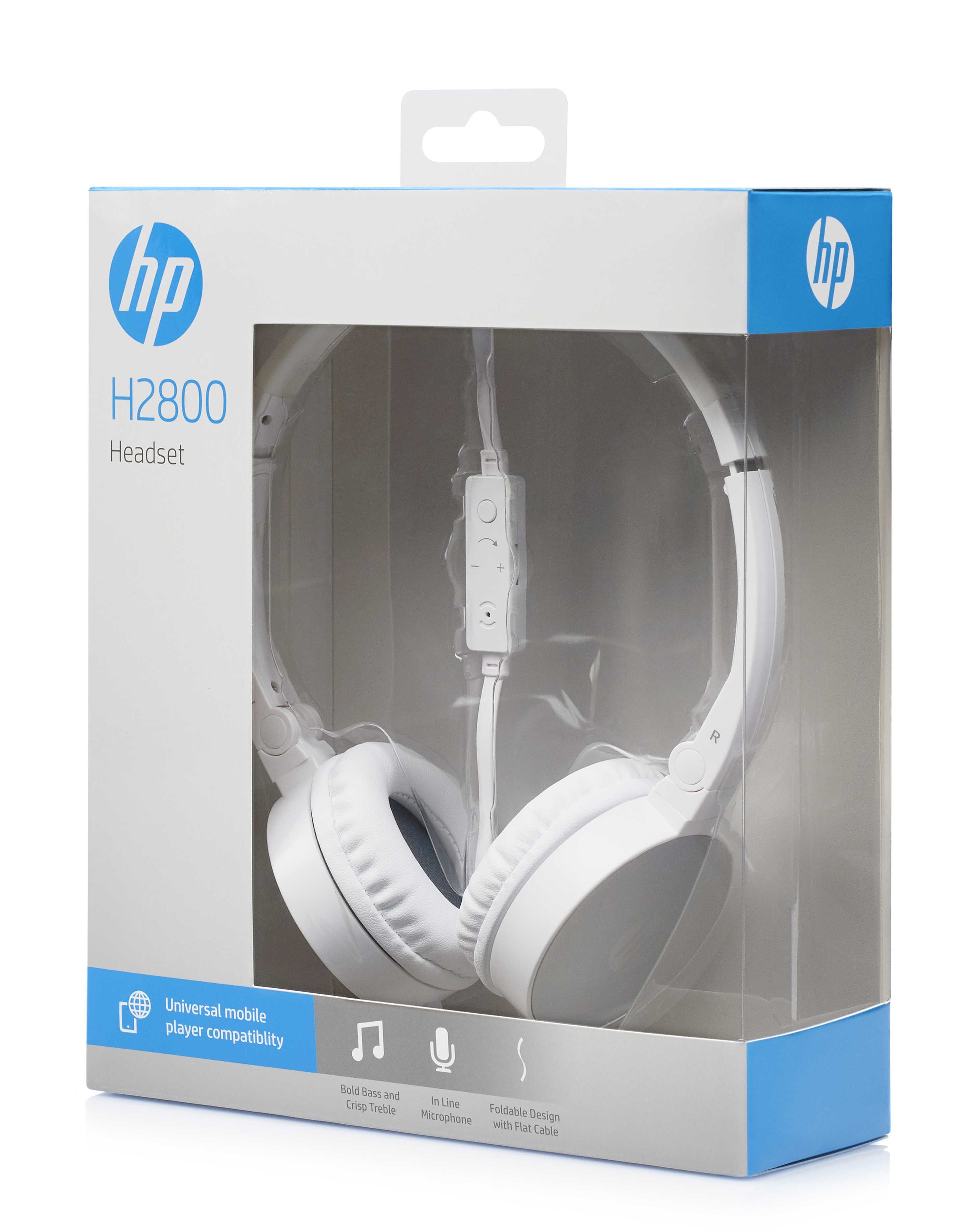 HP H2800 Cuffia Padiglione auricolare Connettore 3.5 mm Argento, Bianco |  Carrefour