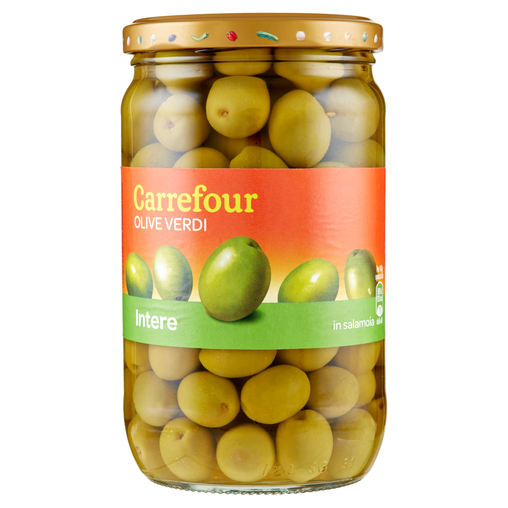 Carrefour Olive Verdi Intere in salamoia 700 g