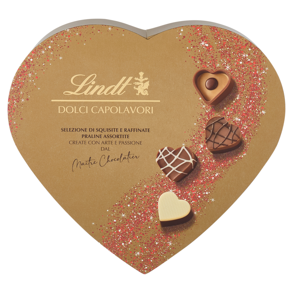 Lindt Dolci Capolavori Cioccolatini assortiti Scatola cuore 132 g