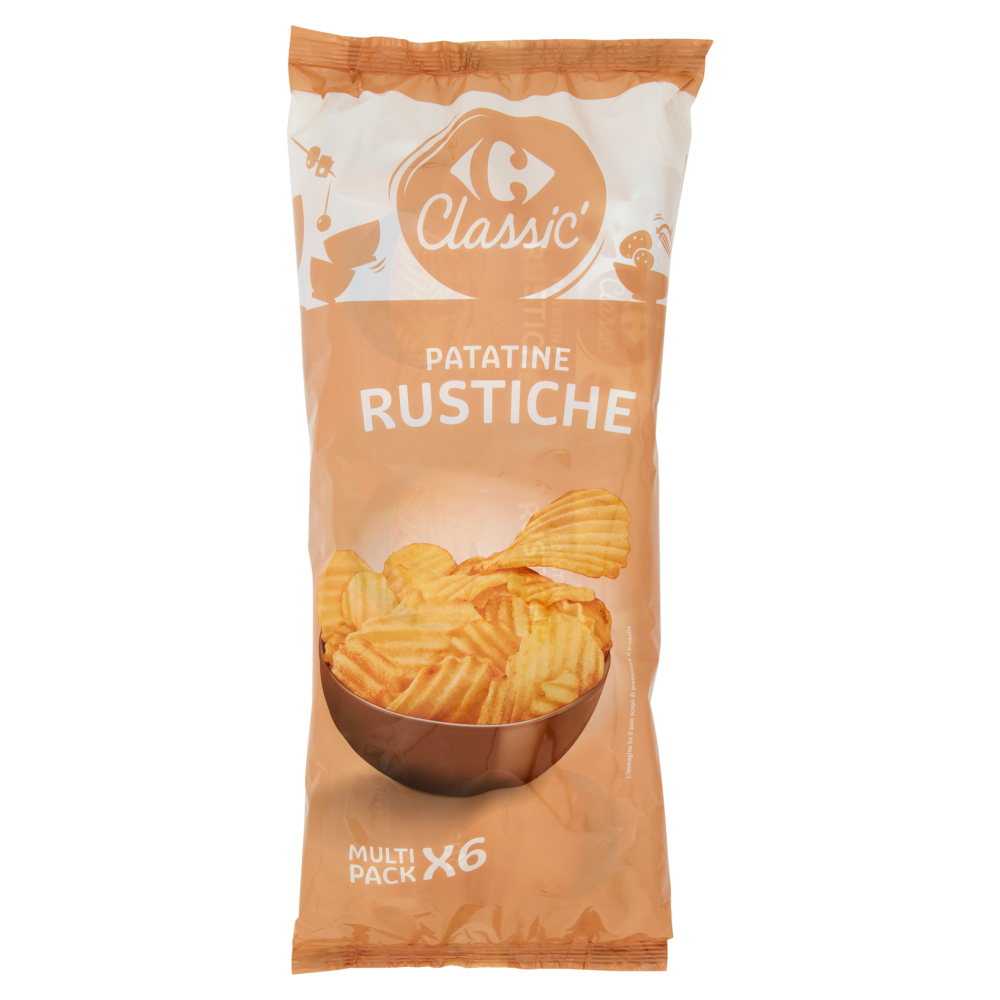 Carrefour Classic Patatine Rustiche 6 x 25 g