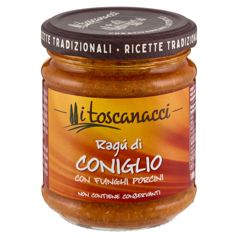 i toscanacci Rag&ugrave; di Coniglio con Funghi Porcini 180 g