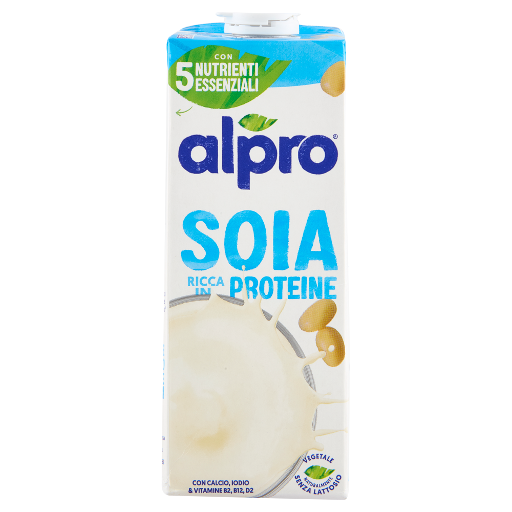 ALPRO Soia Classico, Bevanda alla Soia 100% vegetale con vitamine B2, B12 e D, 1 Litro