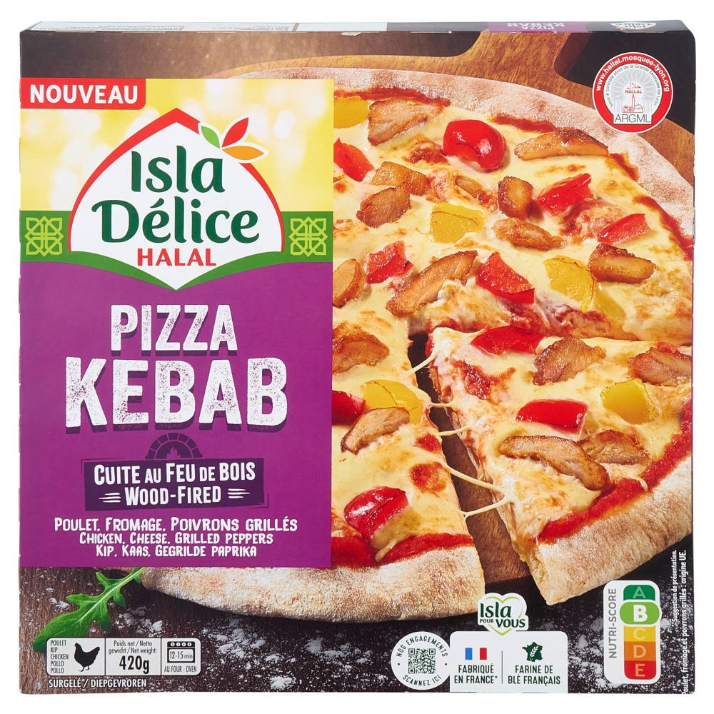 Isla D&eacute;lice Halal Pizza Kebab 420 g