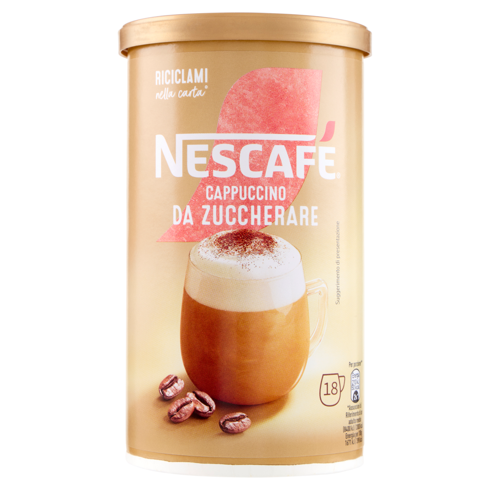 NESCAF&Eacute; Cappuccino Da Zuccherare Solubile Barattolo 225g