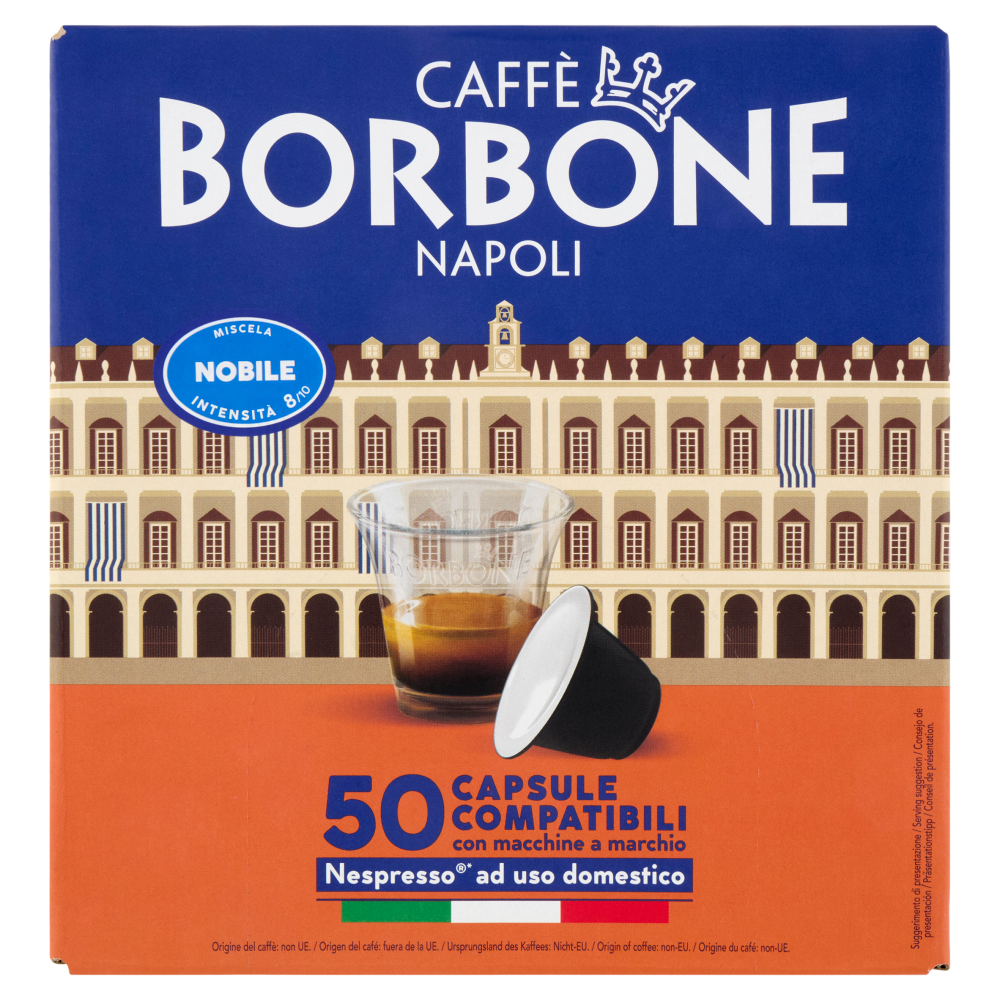 Caff&egrave; Borbone Miscela Nobile Capsule Compatibili Nespresso* ad uso domestico 50 x 5 g