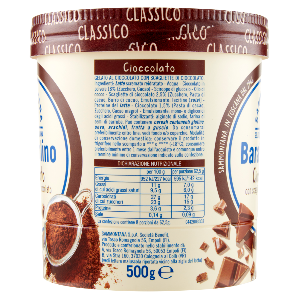 Sammontana Barattolino Classico Cioccolato 500 g