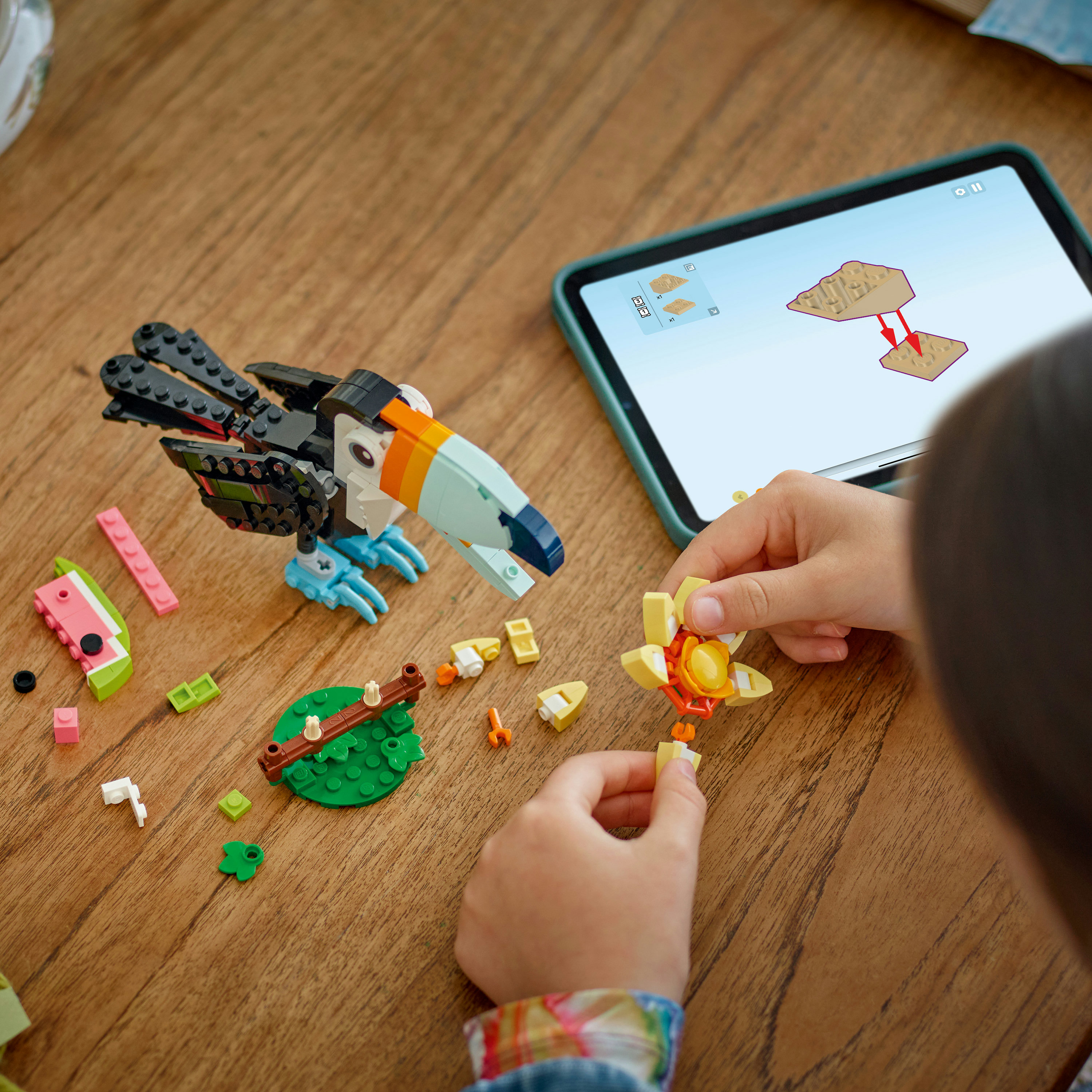LEGO Creator 3in1 31173 Animali Selvatici: Tucano Tropicale, Animale Giocattolo Trasformabile, Regalo Creativo per Bambini 7+
