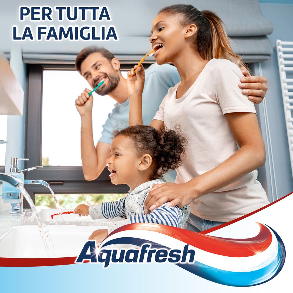 Aquafresh tripla protezione dentifricio menta fresca, multi pack 2x75ml