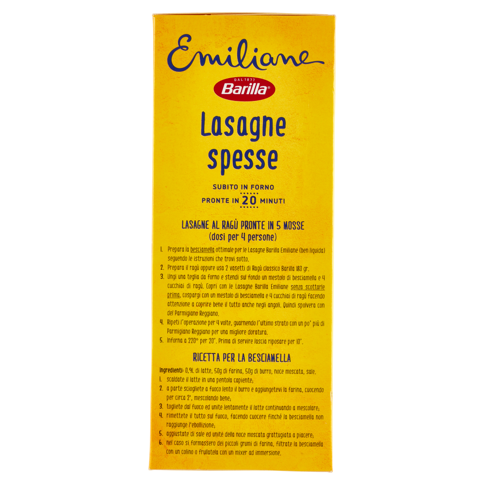 Barilla Emiliane Lasagne Pasta all'Uovo 500g