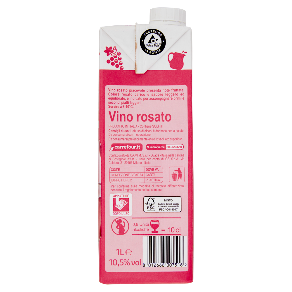 Carrefour Classic Vino Rosato 1 L