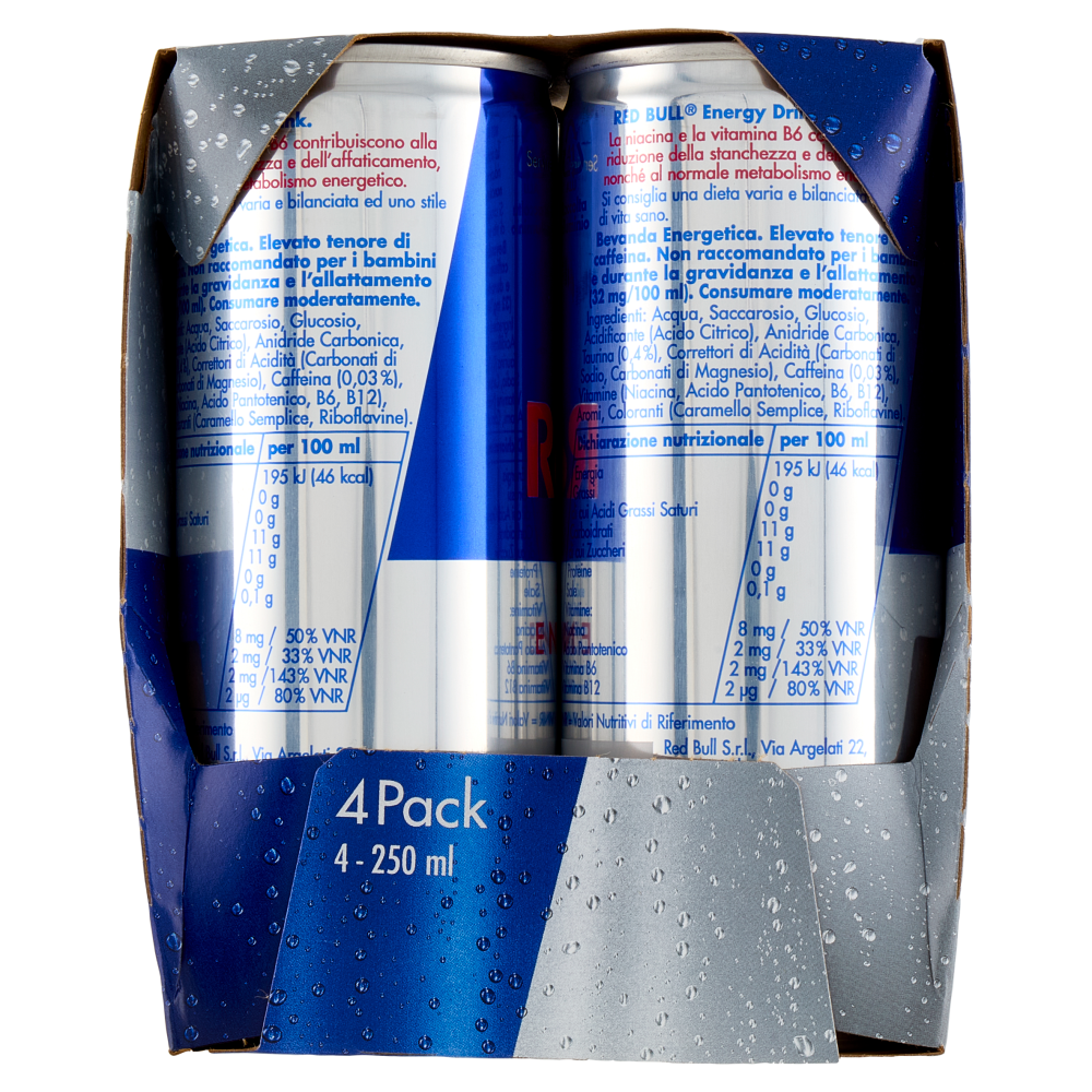 Red Bull Energy Drink, 4x250 ml