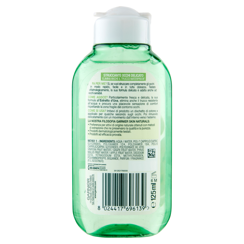 Garnier SkinActive Struccante Fresh, Struccante Occhi, 125 ml