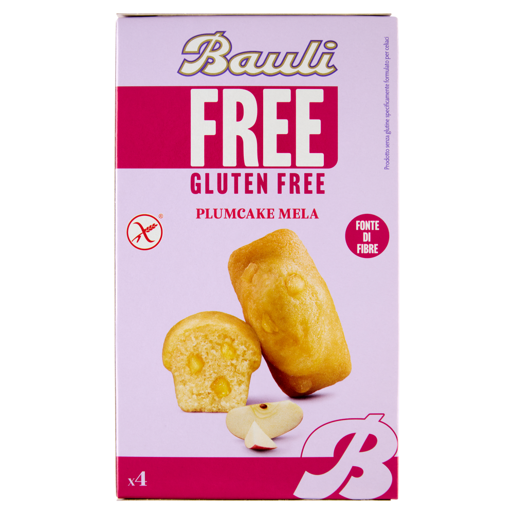 Bauli Free Gluten Free Plumcake Mela 4 x 33 g