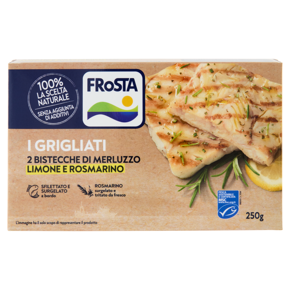 FRoSTA 2 Bistecche di Merluzzo Limone e Rosmarino 250 g