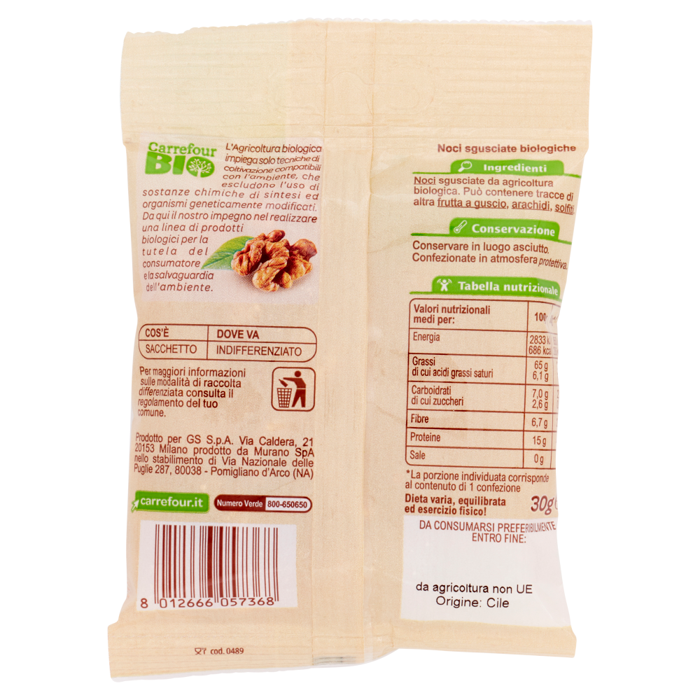 Carrefour Bio Noci sgusciate 30 g