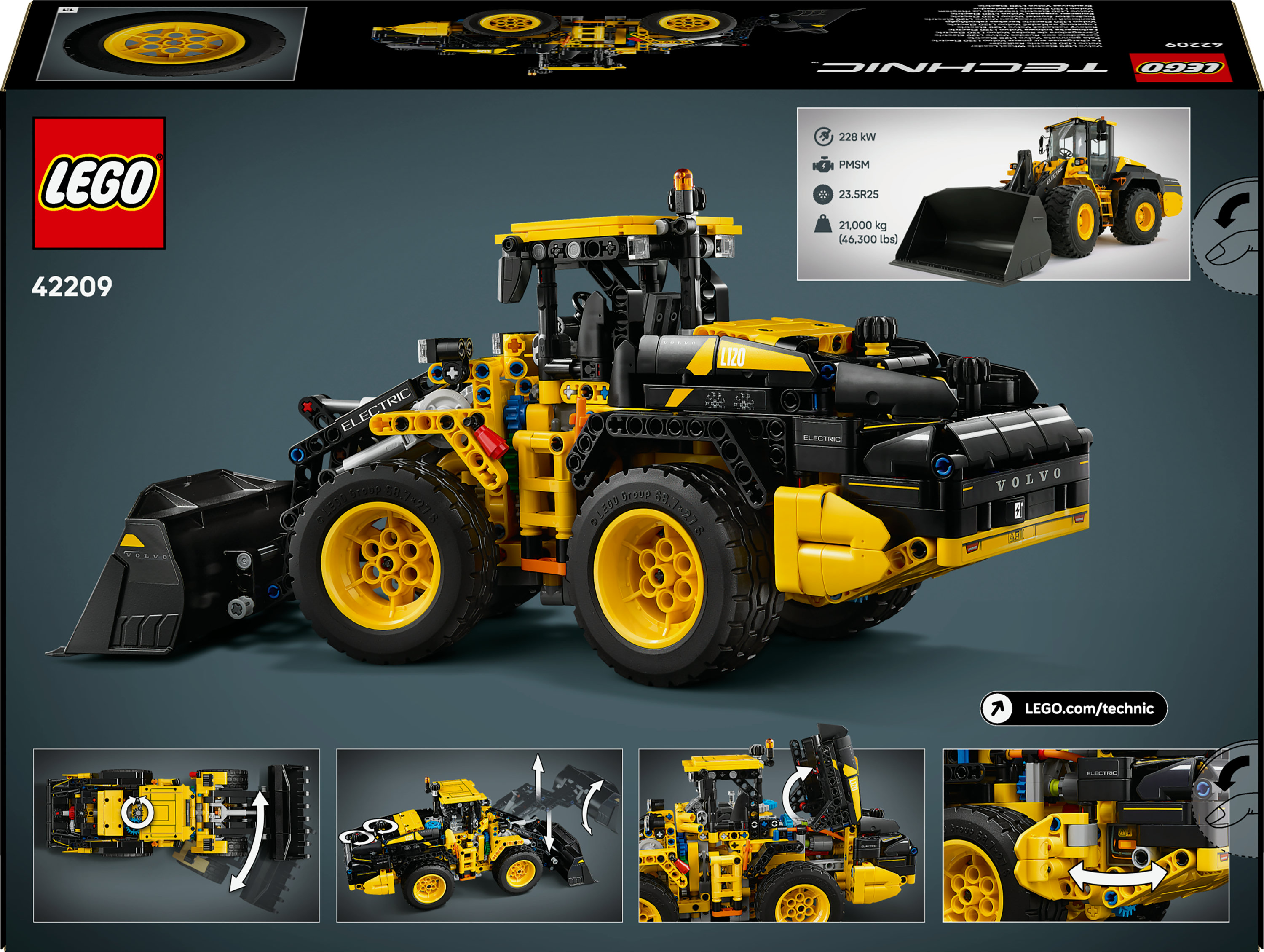 LEGO Technic Pala gommata Volvo L120 Electric