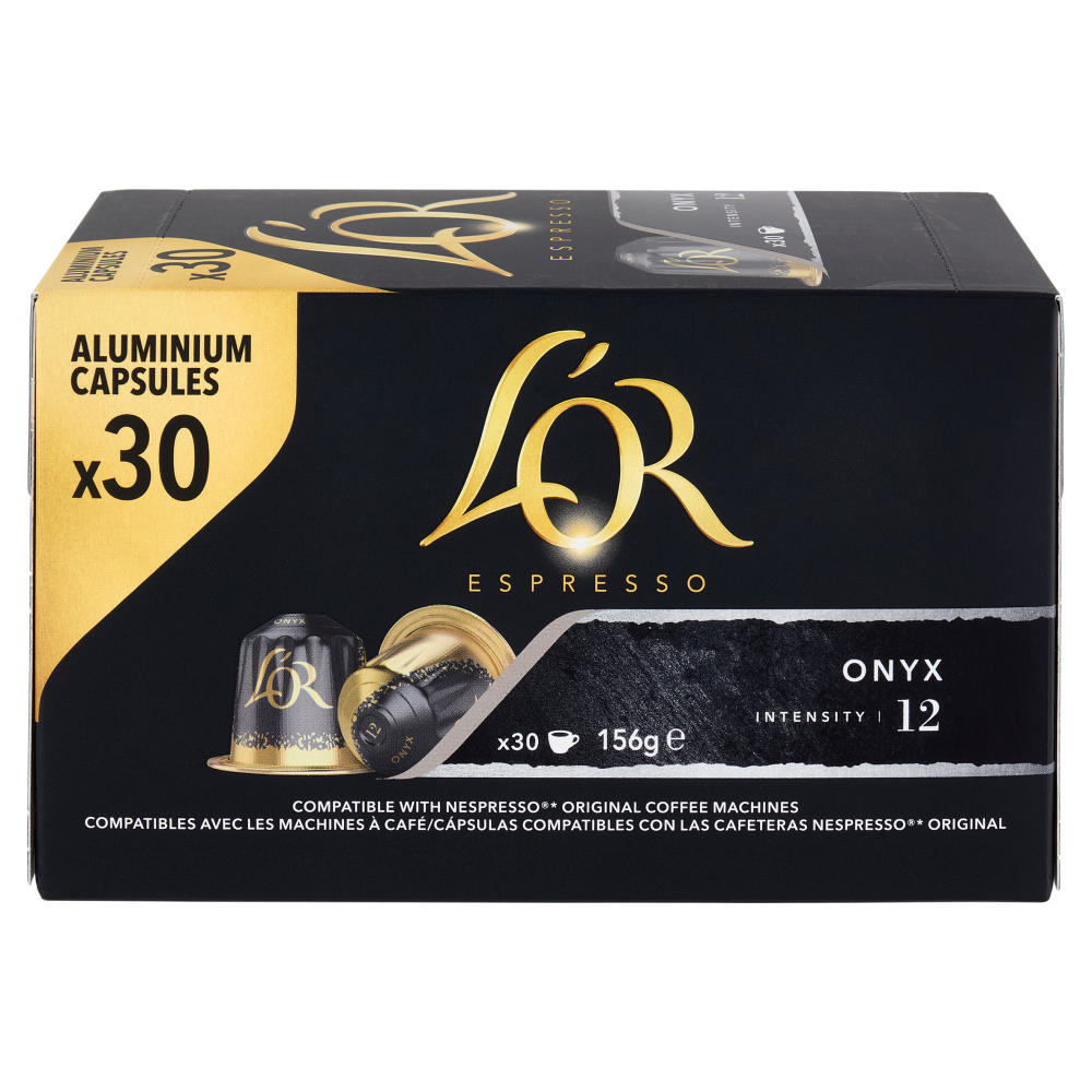 L'OR Onyx 12- 30 Capsule Caffè Compatibili con Macchine Nespresso*® Original 156g