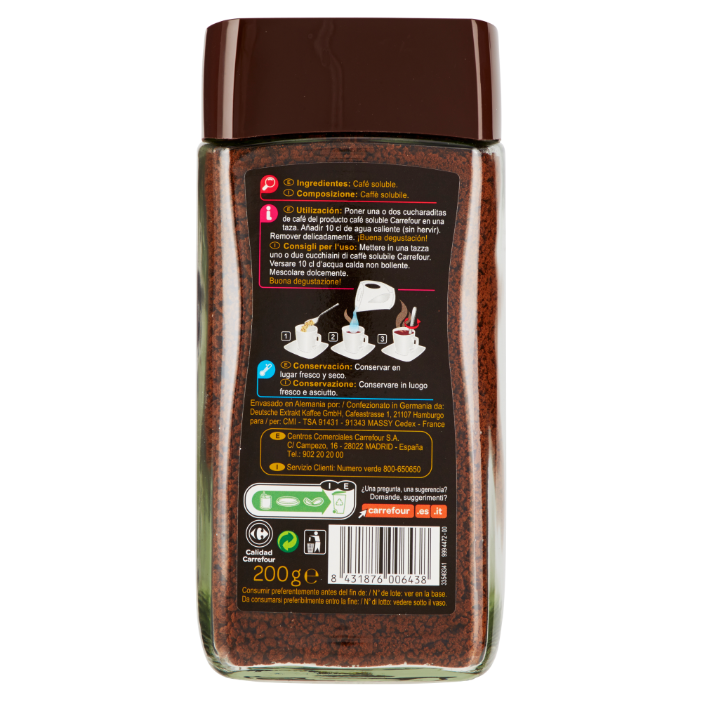 Carrefour Caffè Solubile Intensamente Ricca 200 g