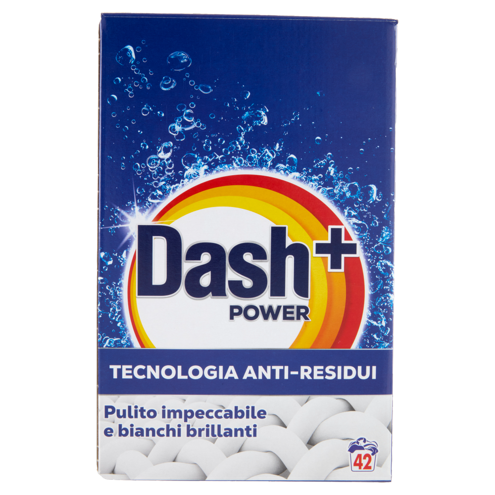 Dash Power Detersivo Lavatrice in Polvere, Tecnologia Anti-Residui, 42 Lavaggi 2100 g