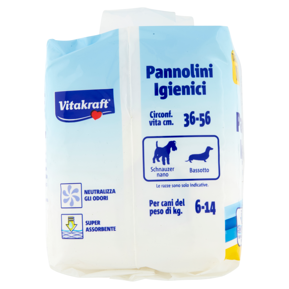 Vitakraft Pannolini Igienici per cani e gatti Taglia M 12 pz