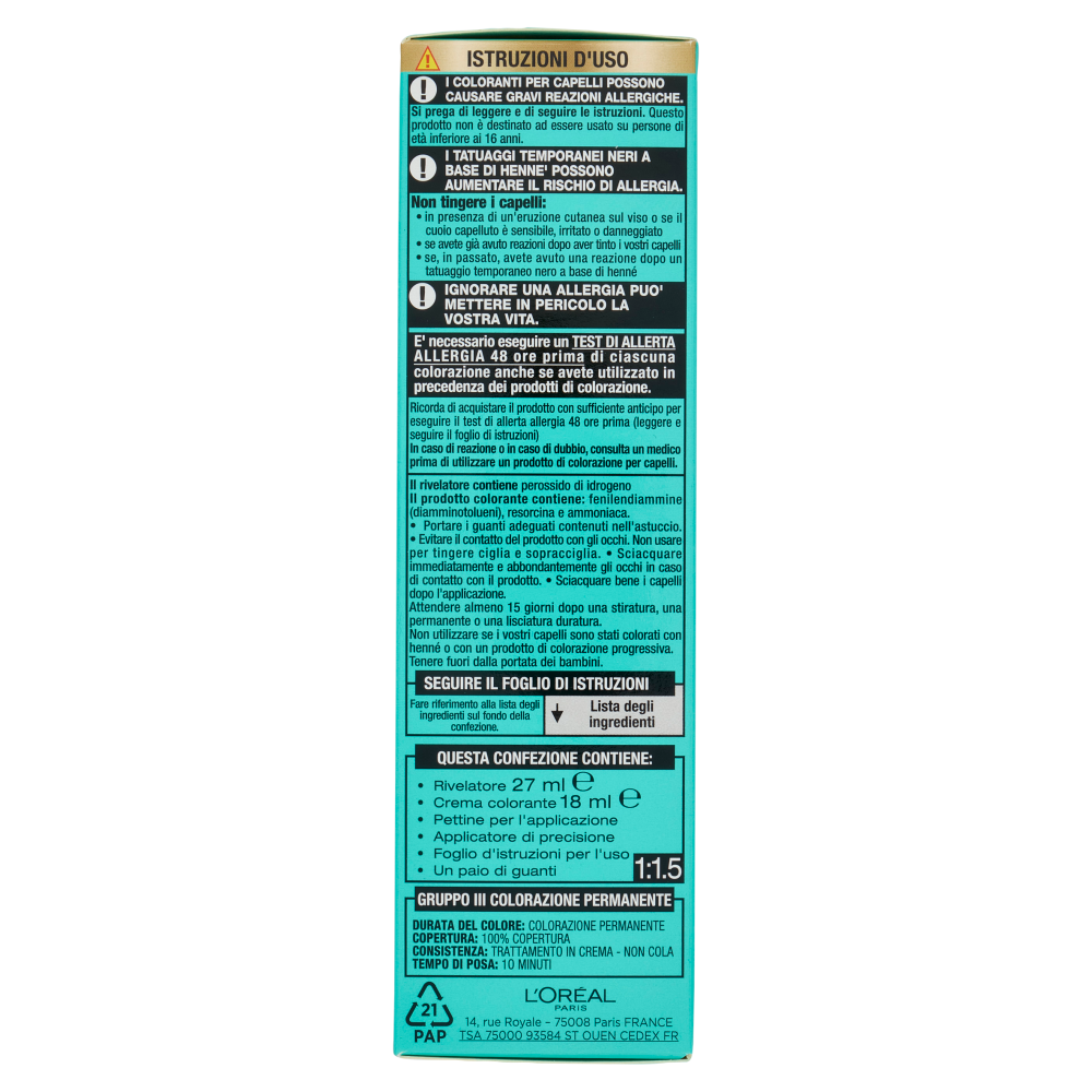 L'Or&eacute;al Paris Colorazione Ritocco Perfetto Permanente, 100% Copertura Ricrescita, 7 Biondo Scuro 