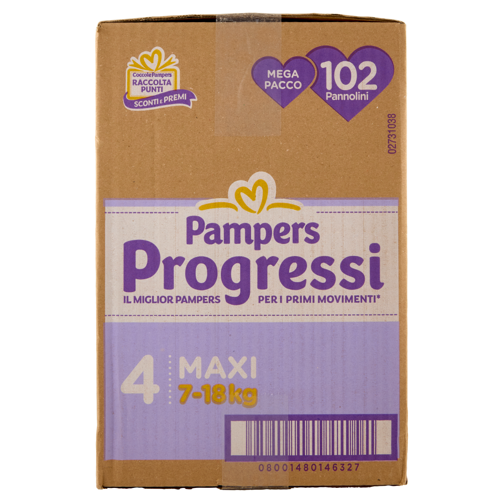 Pampers Progressi Maxi 102 pz