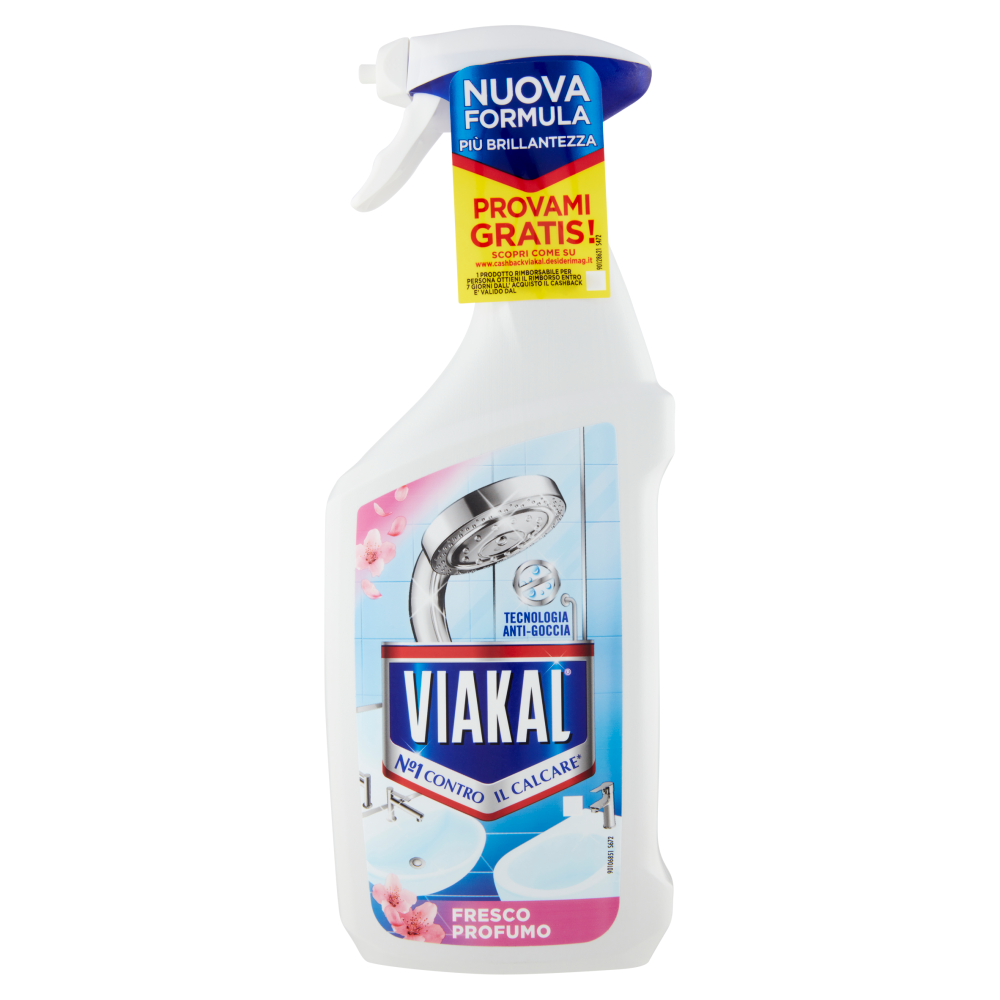 Viakal Bagno Express - Detergente Senza Risciacquo Per Macchie D'Acqua, Profumo Fiori, 470ml