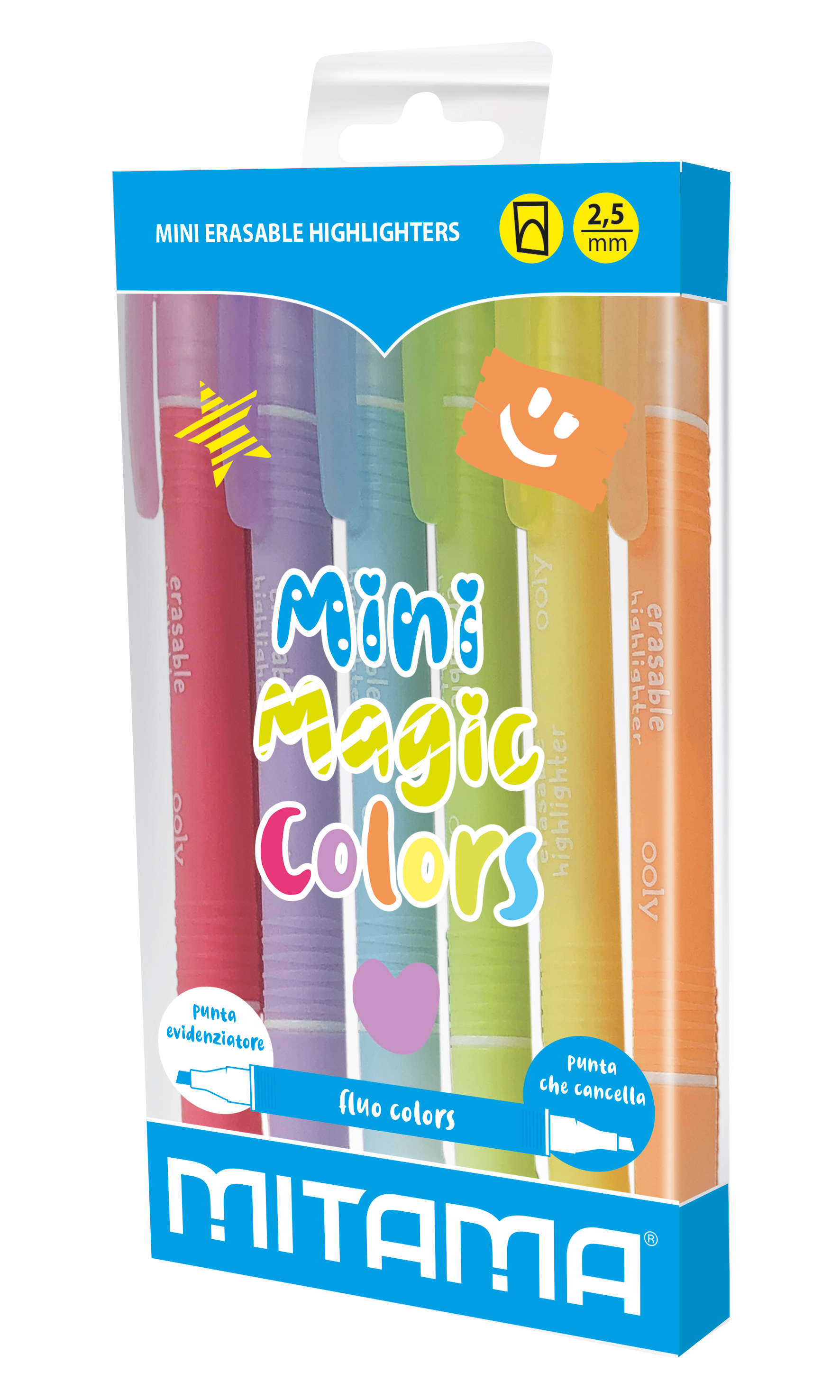 Mitama Cancellabile pz.6 evidenziatore 6 pz Multicolore