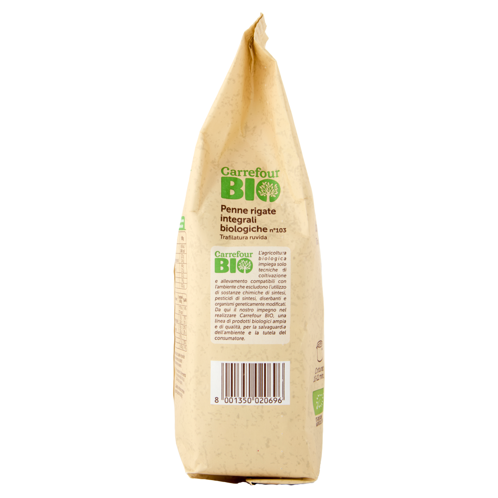 Carrefour Bio Penne rigate integrali biologiche n°103 500 g