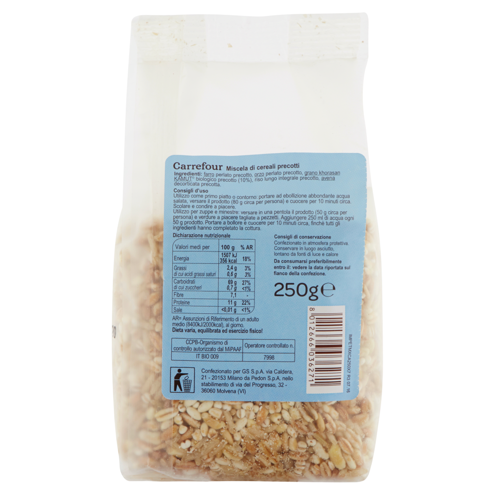 Carrefour 5 Cereali Cottura Rapida in 10 minuti 250 g