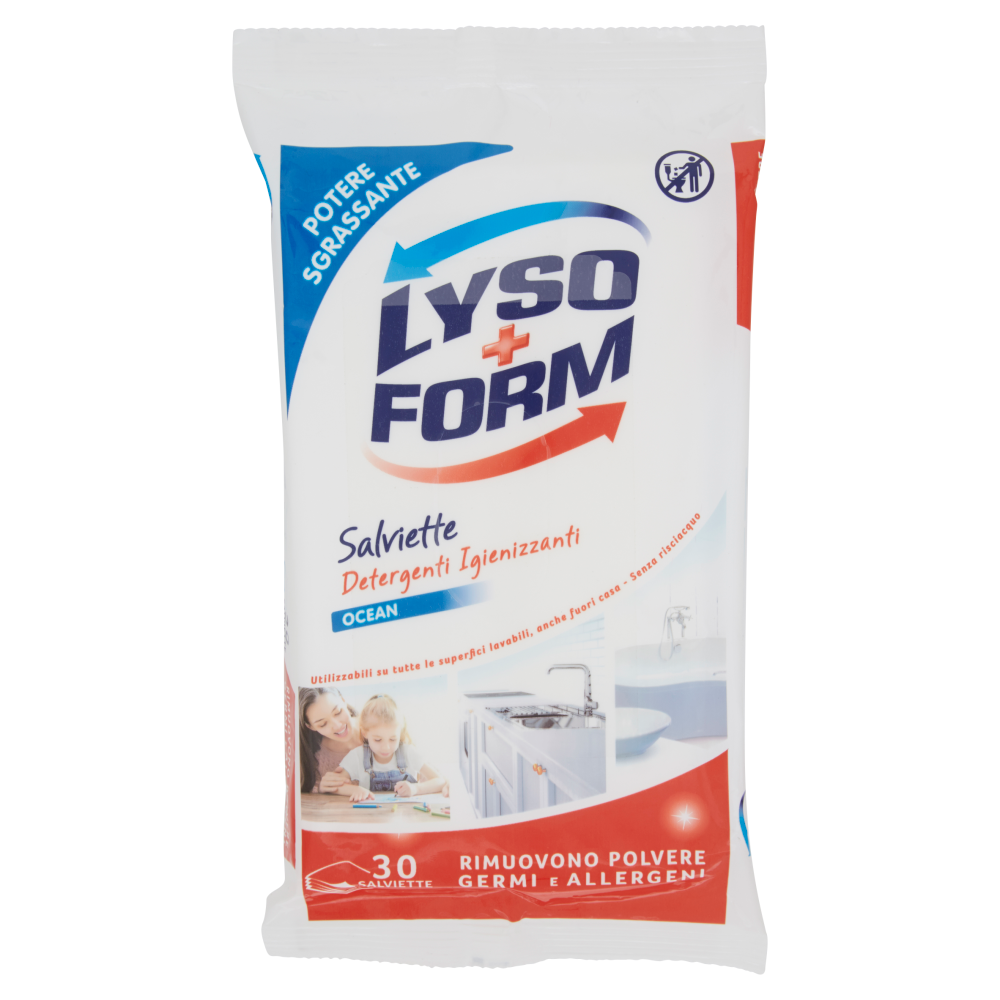 Lysoform Salviette Detergenti Igienizzanti Ocean 30 pz