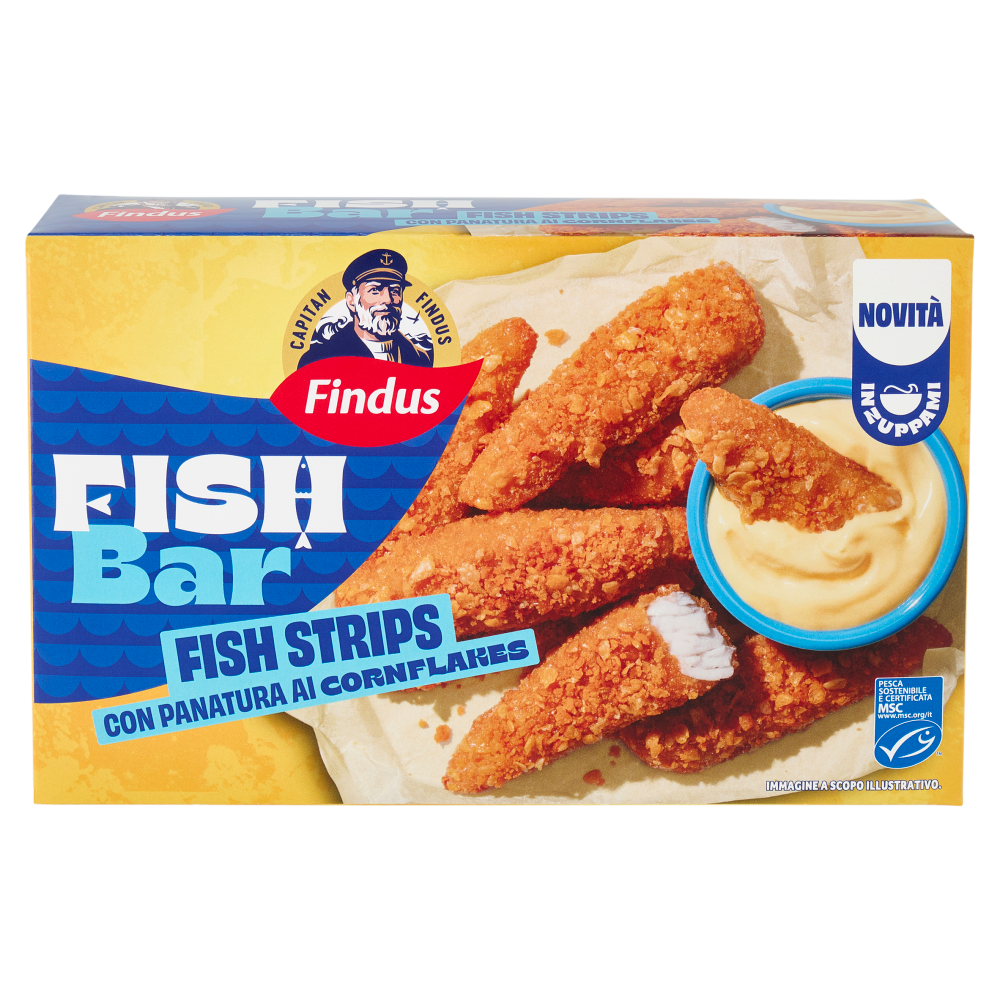 Capitan Findus Fish Bar Fish Strips con panatura ai cornflakes 256 g