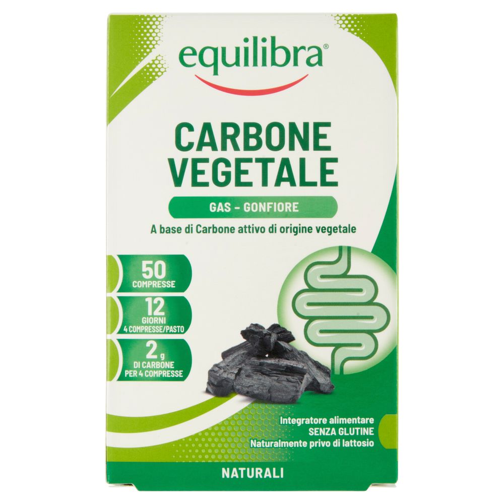 Equilibra Carbone Vegetale Gas - Gonfiore 50 Compresse 40,0 g