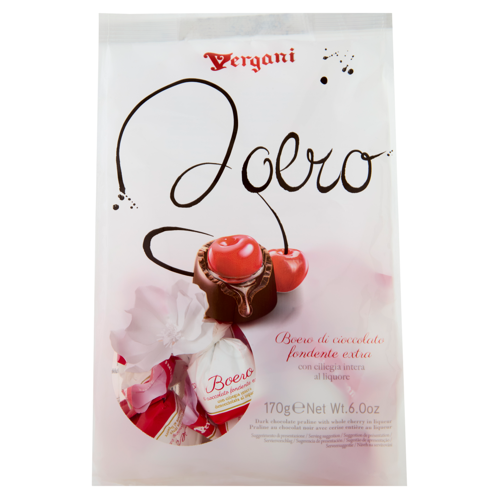 Vergani Boero di cioccolato fondente extra con ciliegia intera al liquore 170 g