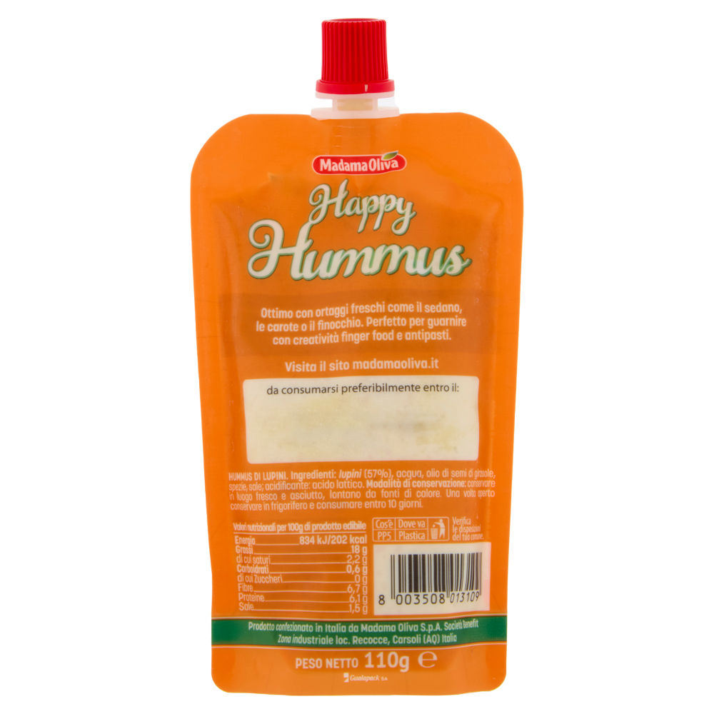 Madama Oliva Happy Hummus Hummus di Lupini 110 g