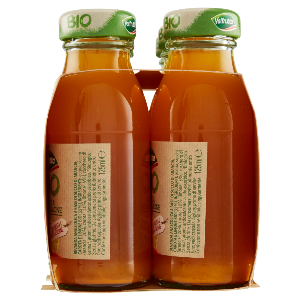 Valfrutta Bio Arancia Carota Limone 6 x 125 ml