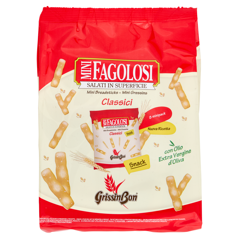 GrissinBon Fagolosi Mini Classici Snack 8 minipack 165 g