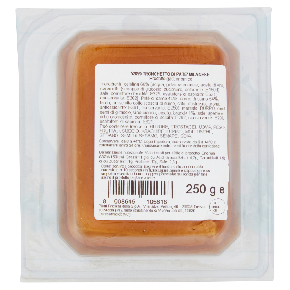 arturo Vogliazzi Patè Milanese 250 g