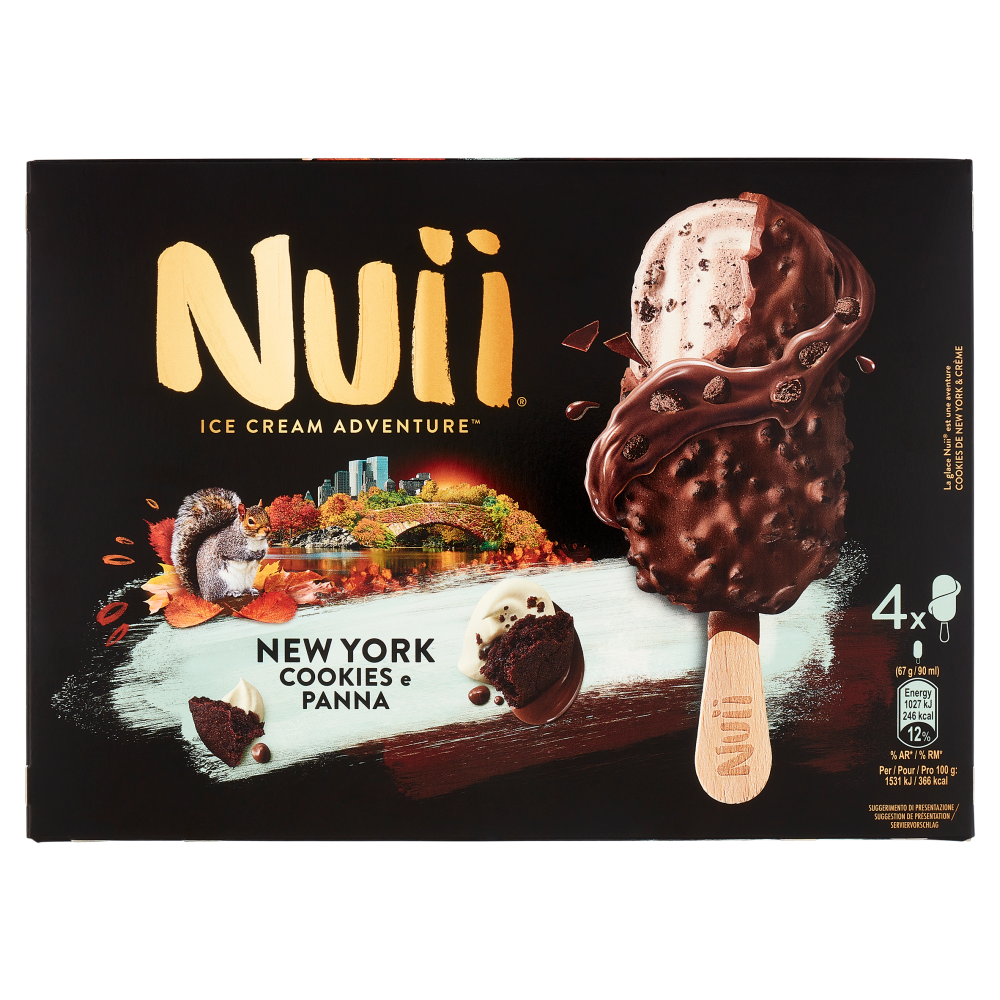 NUII New York Cookies e Panna 4 x 67 g
