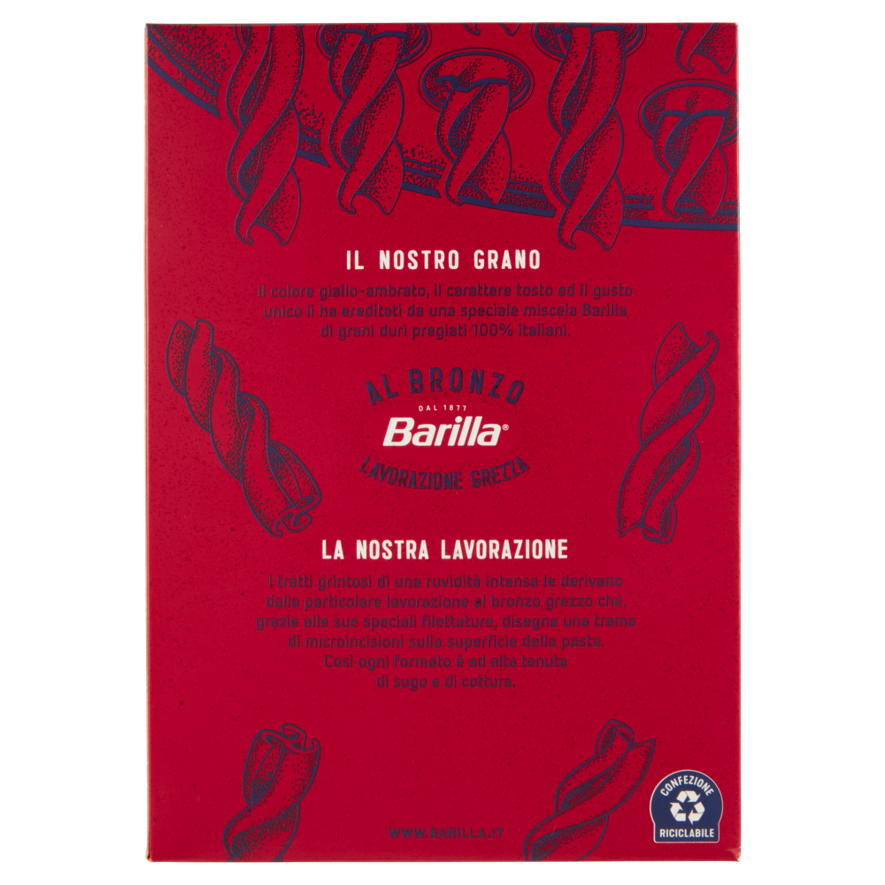 Barilla Pasta Al Bronzo Fusilloni 100% grano italiano 400g