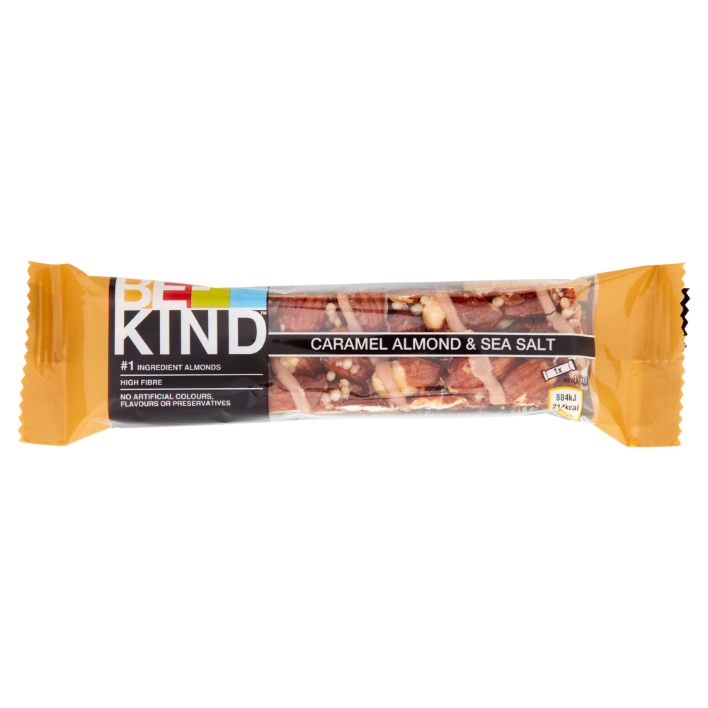 Be-Kind Barretta Mandorle Caramellate e Sale Marino 40 g
