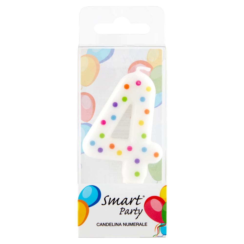 Smart Party Candelina Numerale 4 1 pz